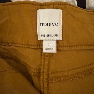 Anthropologie Maeve The Junie Flare Jean in Mustard Size 30 stretchy